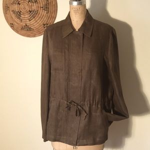 100% linen drawstring jacket